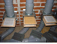 Removal of the test and check filters after conclusion of experiment